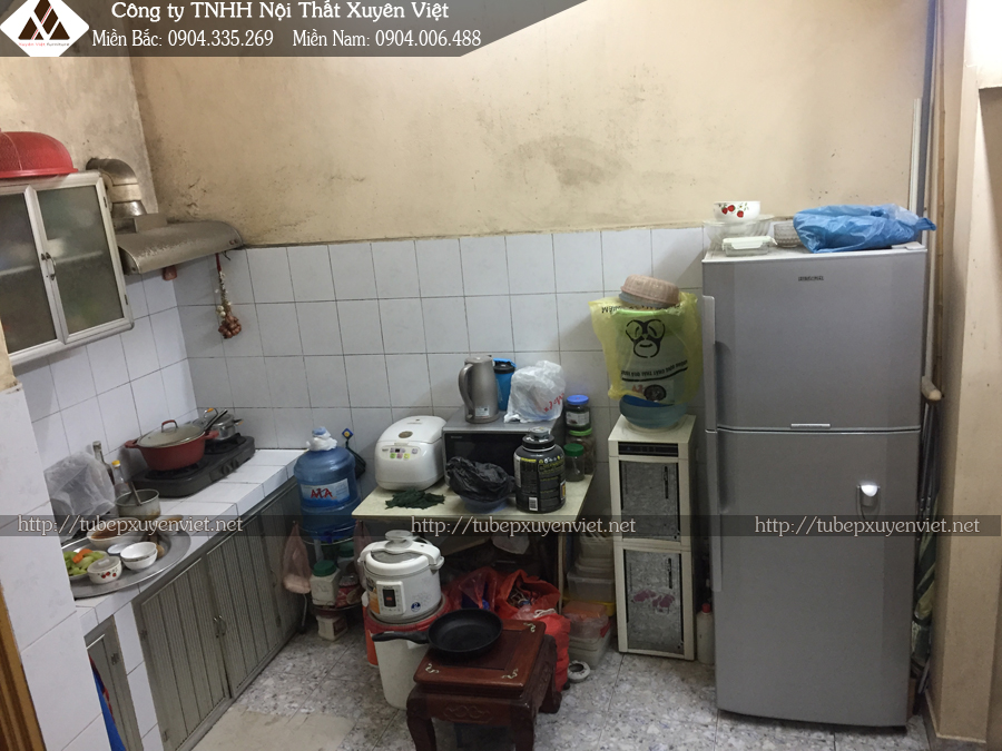 Hiện trạng căn bếp cũ cần cải tạo nhà cô Hương