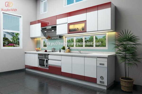 Không gian thiết kế tủ bếp nhà chị Hương Hải phòng