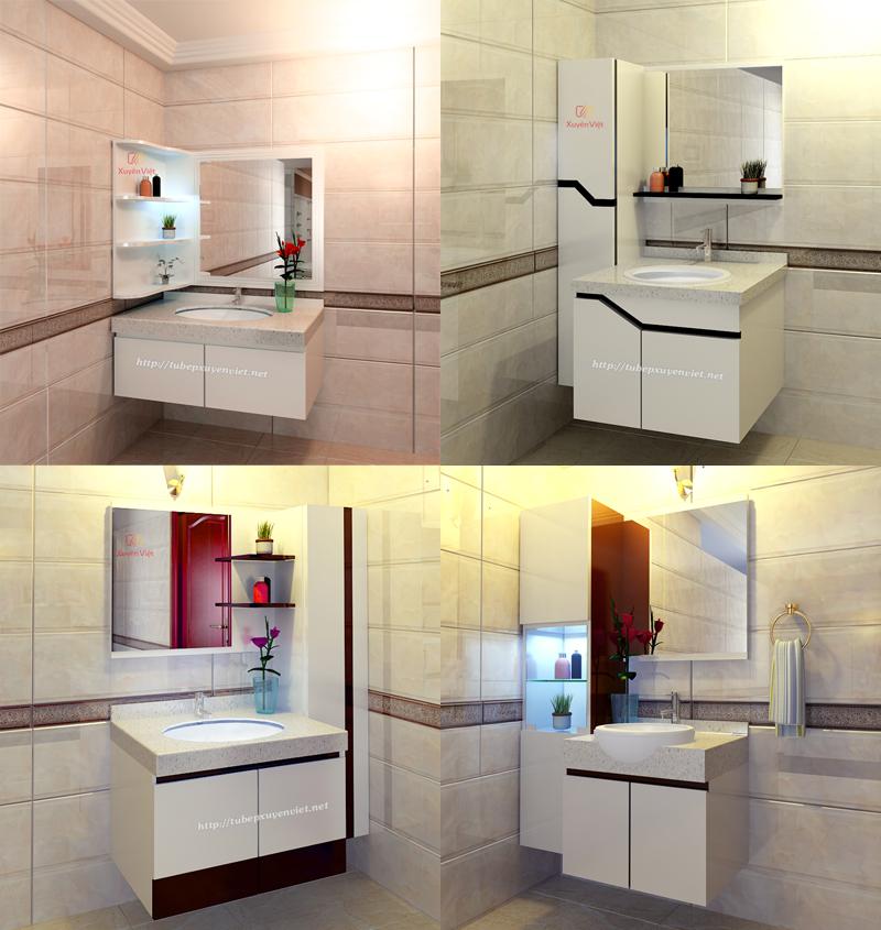 Tủ lavabo được sản xuất theo yêu cầu nhà cô Tân - Biệt thự Sao Đỏ, Hải Phòng