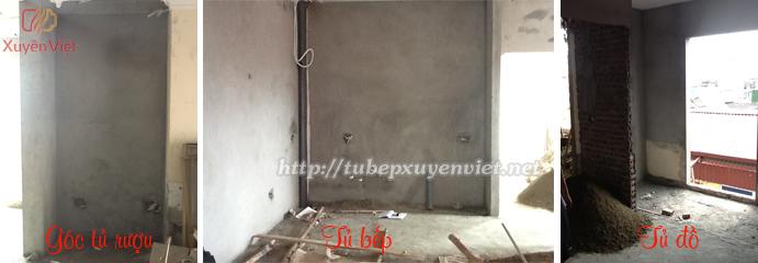 hiện trạng công trình tủ bếp nhà anh Dũng - Thanh Xuân, Hà Nội