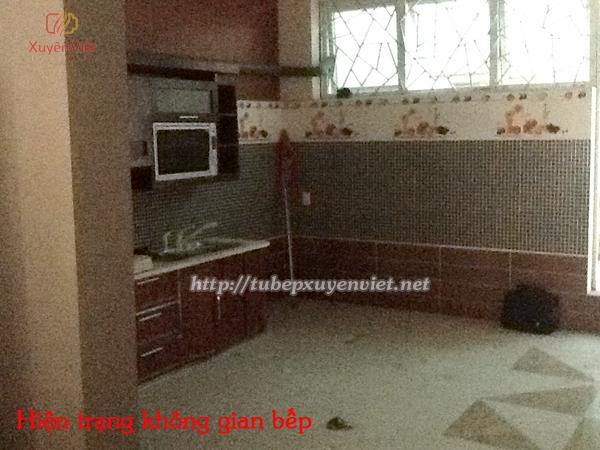 Hiện trạng tủ bếp nhà anh Quang ở Hải Phòng