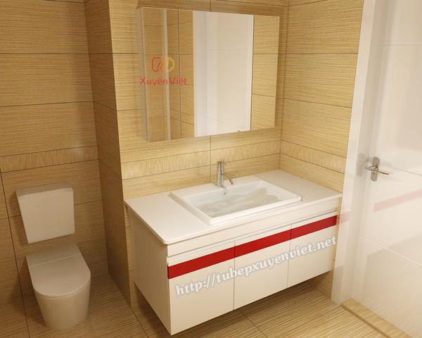 Mẫu tủ chậu lavabo đẹp bằng nhựa pvc Xuyên Việt