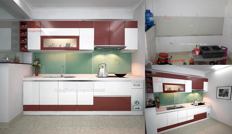 Cải tạo tủ bếp nhỏ và hẹp nhà chị Hà - Nam Định XV172