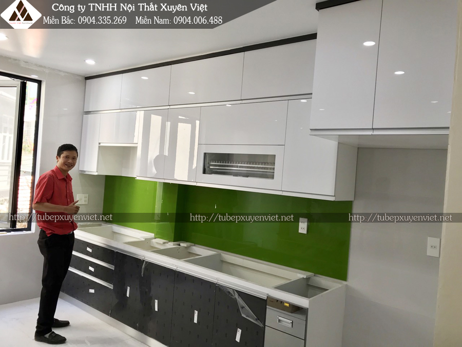Tủ bếp hiện đại nhà anh Long - Quảng Ninh