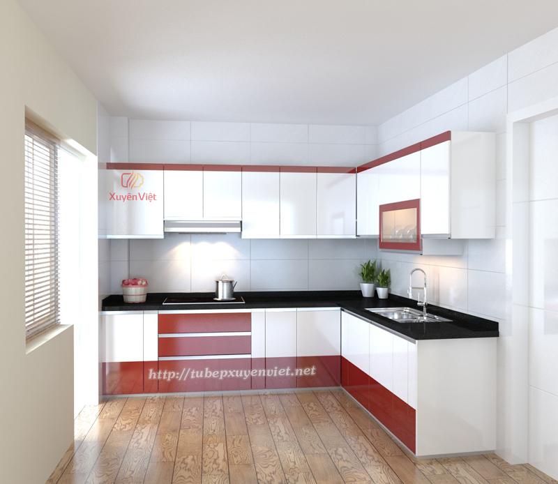 Những mẫu tủ bếp đẹp cho tủ bếp có sẵn khung bê tông