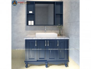 Tủ bồn rửa mặt đẹp XVL787 màu xanh coban