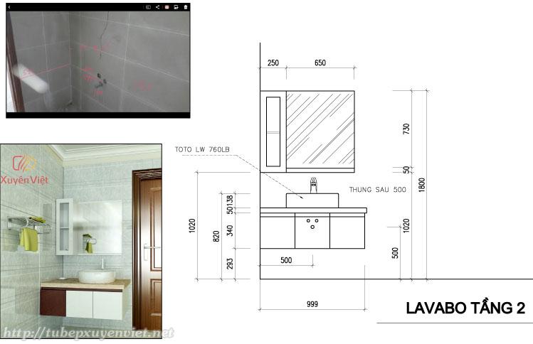 Tủ lavabo đẹp bằng nhựa tầng 2 -XVL401