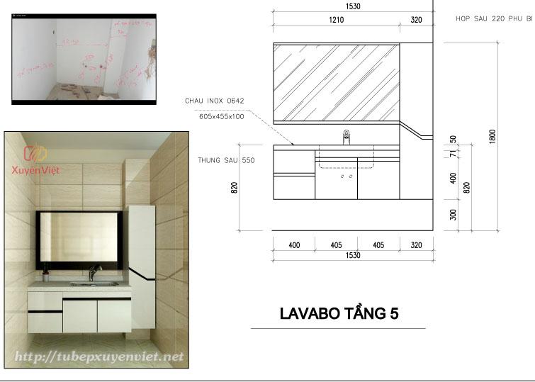 Tủ lavabo đẹp bằng nhựa tầng 5-XVL405