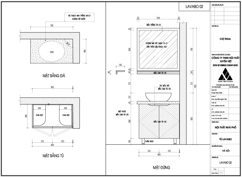 Thiết kế tủ lavabo nhựa cho nhà vệ sinh nhỏ XVL595
